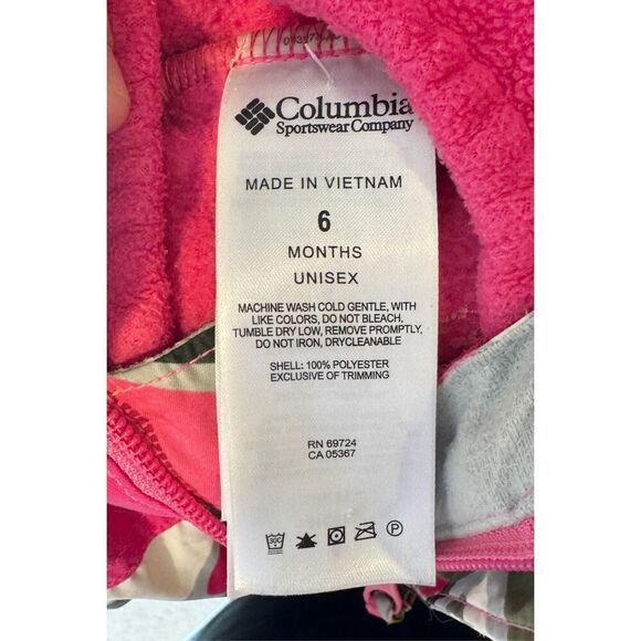 Columbia Baby Omni Tech Fleece Removable Lining Hooded Bunting Snowsuit 6 Months - Picture 5 of 8